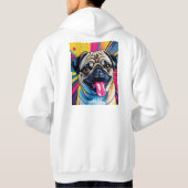 Moletom com desenho de pug em pop art 01 hoodie (Achterkant)