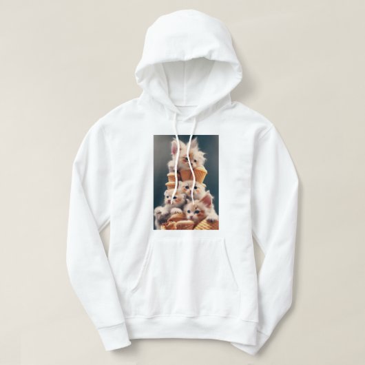 Moletom sorvete e gatinhos hoodie (Design voorkant)