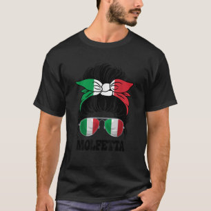 Molfetta Italië Italiaans Meisje Messy Hair Italië T-shirt