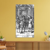 Moliere as Harpagon, frontispiece illustratie Canvas Afdruk (Insitu (Woonkamer))