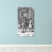 Moliere as Harpagon, frontispiece illustratie Canvas Afdruk (Insitu (Houten vloer))