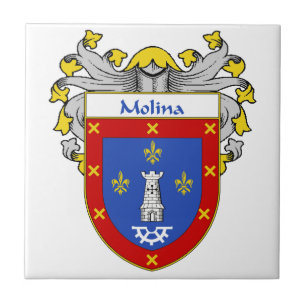 Molina Coat of Arms/Family Crest Tegeltje