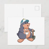 Mollen schep briefkaart (Voorkant / Achterkant)