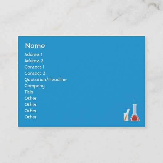 Mollig laboratorium visitekaartje (Voorkant)