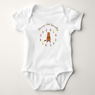 Mollige Bosmarmot en Tulp Bloemen Custom Romper