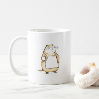 Mollige Capybara Barista Mok - Grappig Koffiecadea