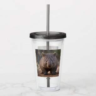 "Mollige Charme: De Schattige Australische Wombat" Acryl Drinkbeker