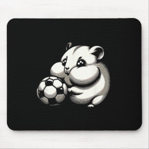 Mollige Hamster Met Voetbal Ll Cartoon Kawaii  Muismat