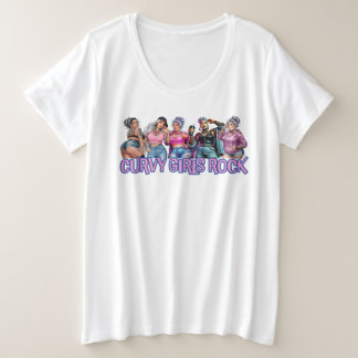 Mollige Meisjes Roken Grote Maat T-shirt