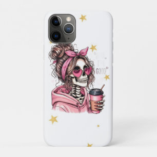Mollige Rommelige Knot Skelethart Zonnebril Roze E iPhone 11 Pro Hoesje