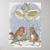 Molly Brett Singing Red Robin Mouse Violin Poster (Voorkant)