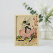 Molly Cottontail-Pasen Feestdagenkaart (Staand voorkant)