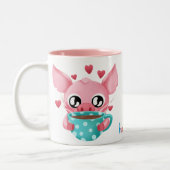 Molly de Micro Pig-Mok Tweekleurige Koffiemok (Links)