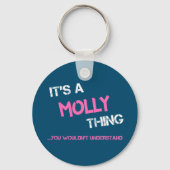 Molly ding dat je niet zou begrijpen naam sleutelhanger (Voorkant)