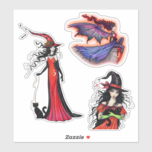 Molly Harrison Halloween Heksen en Vampire Sticker