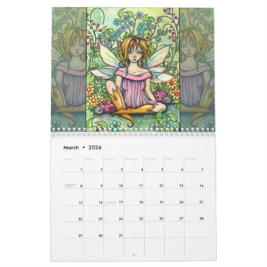 Molly Harrison Imaginaire Art 2020 Calendrier mura (Mar 2026)
