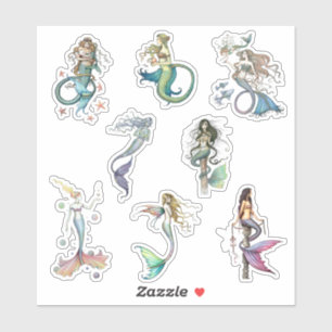 Molly Harrison Zeemeermin Kunst Stickers