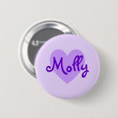 Molly in Paars Ronde Button 5,7 Cm (Voorkant /achterkant)