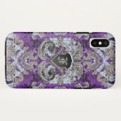 Molly Kourte Damask Monogram Case-Mate iPhone Case (Achterkant (horizontaal))