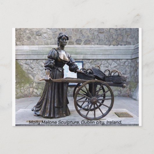 Molly Malone sculpture, Dublin city, Ierland Briefkaart (Voorkant)