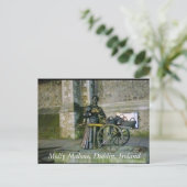Molly Malone Statue, Dublin Ierland Briefkaart (Staand voorkant)