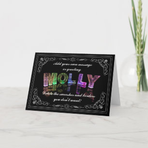 Molly - Naam in Lights wenskaart (Foto) Kaart