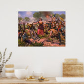 Molly Pitcher Firing Cannon in Battle of Monmouth Poster (Keuken)