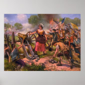 Molly Pitcher Firing Cannon in Battle of Monmouth Poster (Voorkant)