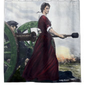 Molly Pitcher - Revolutionair oorlogspatriot Douchegordijn (Voorkant)