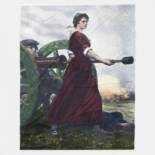 Molly Pitcher - Revolutionair oorlogspatriot Fleece Deken