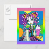 "Molly" Rainbow Soda Shop Couture Fairy Briefkaart (Voorkant / Achterkant)