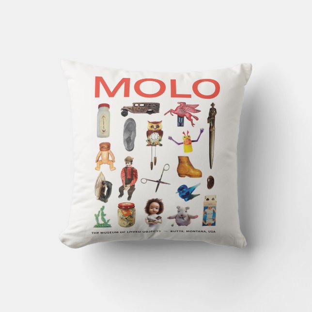 Molo-artefacten decor kussen (Voorkant)