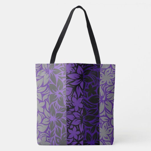 Moloaa Bay Hawaiian Hibiscus Striped Beach tas (Voorkant)