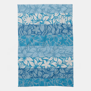 Moloaa Bay Hawaiian Hibiscus Striped Towels Theedoek