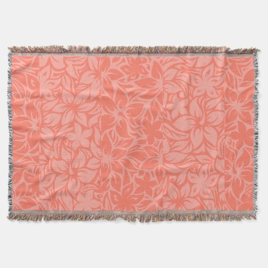 Moloaa Bay Hawaiian Hibiscus Tonal Stripe Blankets Deken (Voorkant)