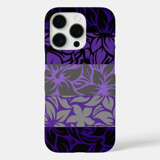 Moloaa Bay Hawaiian Striped Hibiscus Puple Case-Mate iPhone Case (Achterkant)