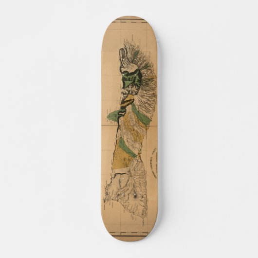 Molokai, 1897,  Hawaii Map Skateboard (Voorkant)