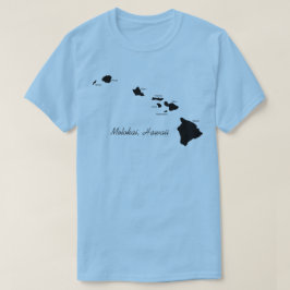 Molokai Hawaii met Hawaïaanse eilanden T-shirt