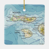 Molokai  kaart keramisch ornament (Achterkant)