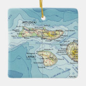 Molokai  kaart keramisch ornament (Voorkant)