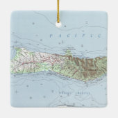 Molokai  kaart keramisch ornament (Achterkant)