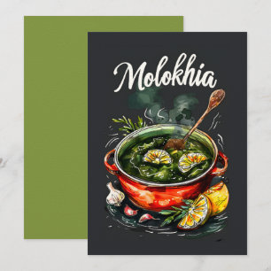 Molokhia Traditionele Midden-Oosterse keuken ملوخي Kaart