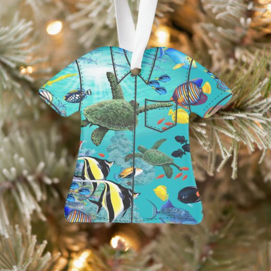Molokini Cove Hawaiian Tropical Fish Aloha Shirt (Arbre)
