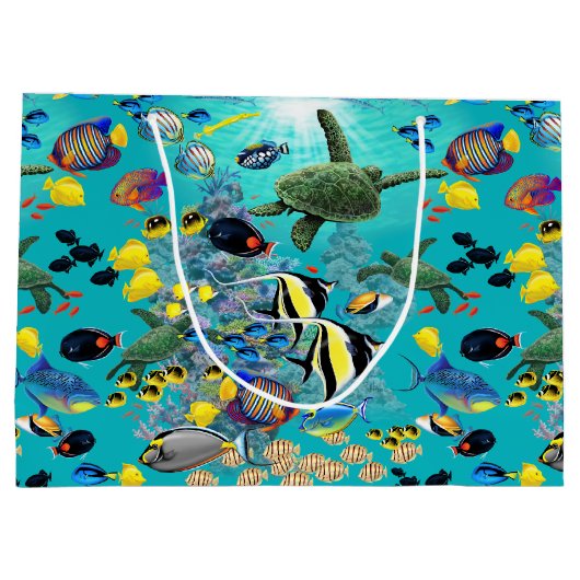 Molokini Cove Hawaiian Tropical Fish Zee Turtle Groot Cadeauzakje (Achterkant)