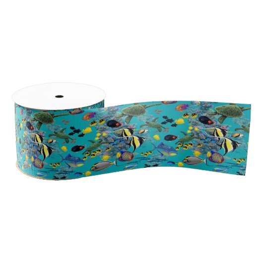 Molokini Cove Hawaiian Tropical Fish Zee Turtle Grosgrain Lint (Spoel)