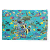 Molokini Cove Hawaiian Tropical Fish Zee Turtle Kussensloop (Achterkant)