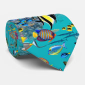 Molokini Cove Hawaiian Tropical Fish Zee Turtle Stropdas (Opgerold)