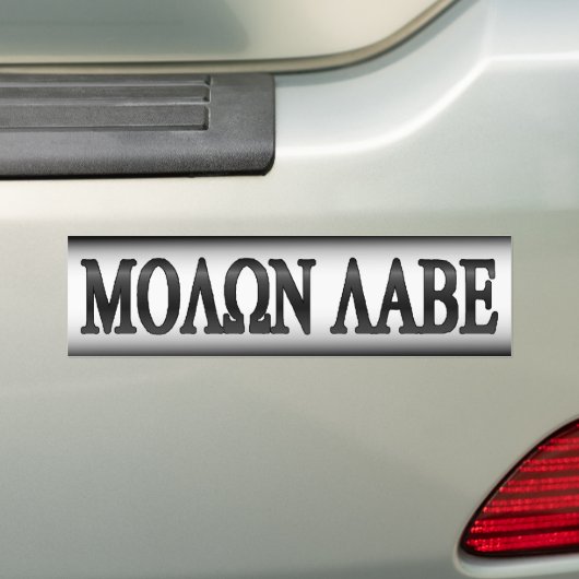Molon Labe 2e wijziging Pistool rechten Bumpersticker (Op auto)