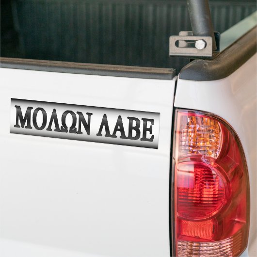 Molon Labe 2e wijziging Pistool rechten Bumpersticker (Op Truck)