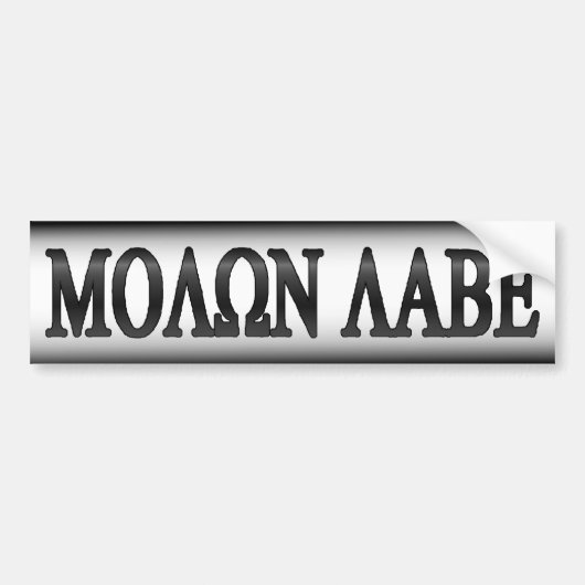 Molon Labe 2e wijziging Pistool rechten Bumpersticker (Voorkant)